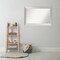 Beveled Wood Bathroom Wall Mirror, Brushed Sterling Silver Frame